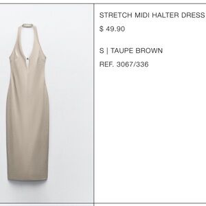NWT Zara Midi Halter Dress